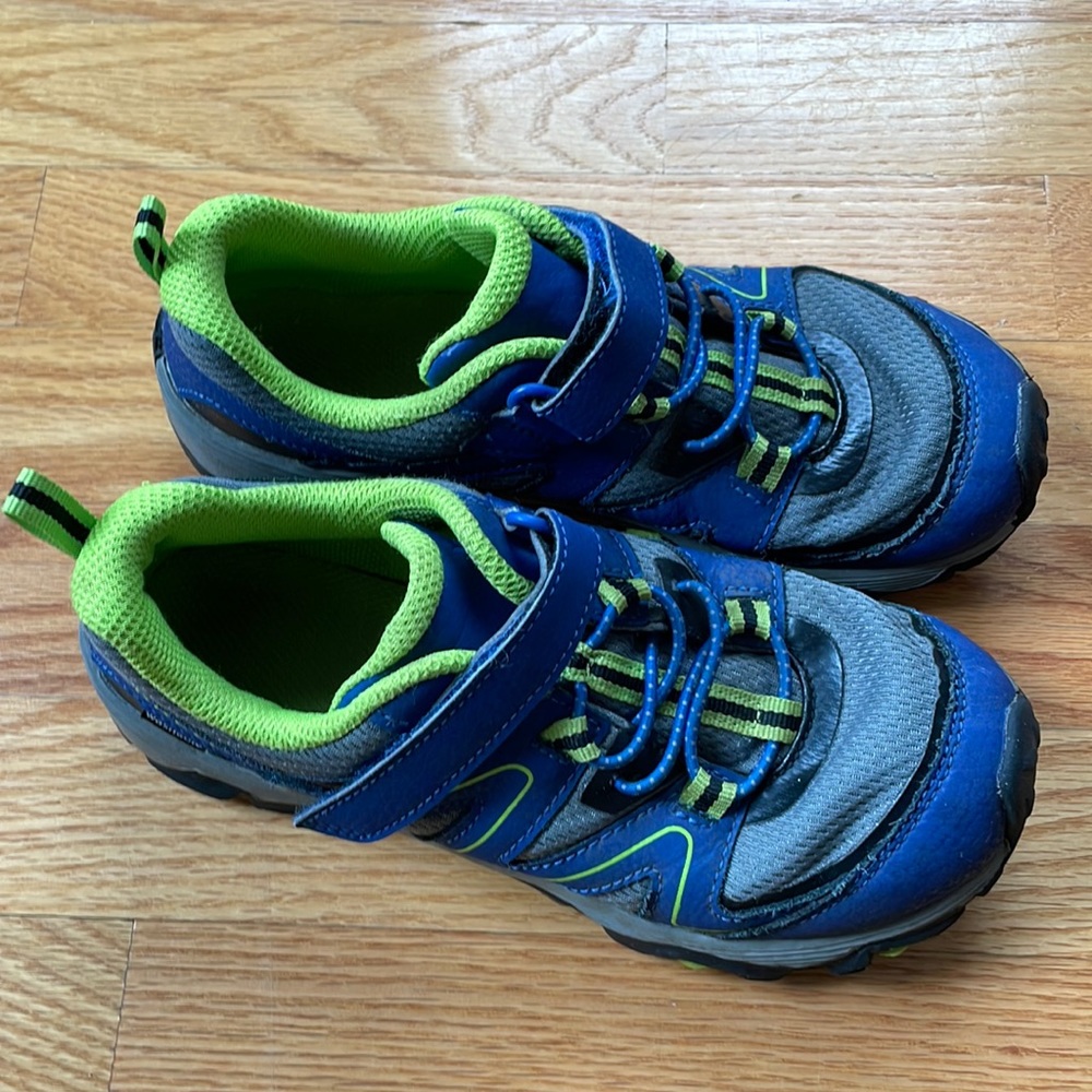 MERRELL Boys Trail Quest Washable Hiking Shoes Sneakers Velcro Bungee Size 3